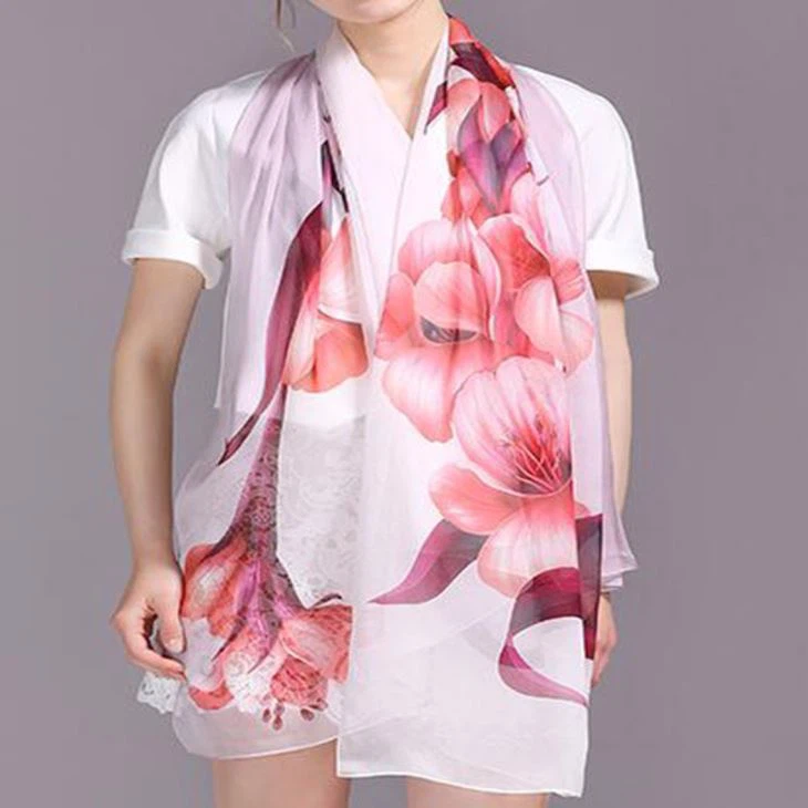 Custom Lady Silk Scarf Supplier